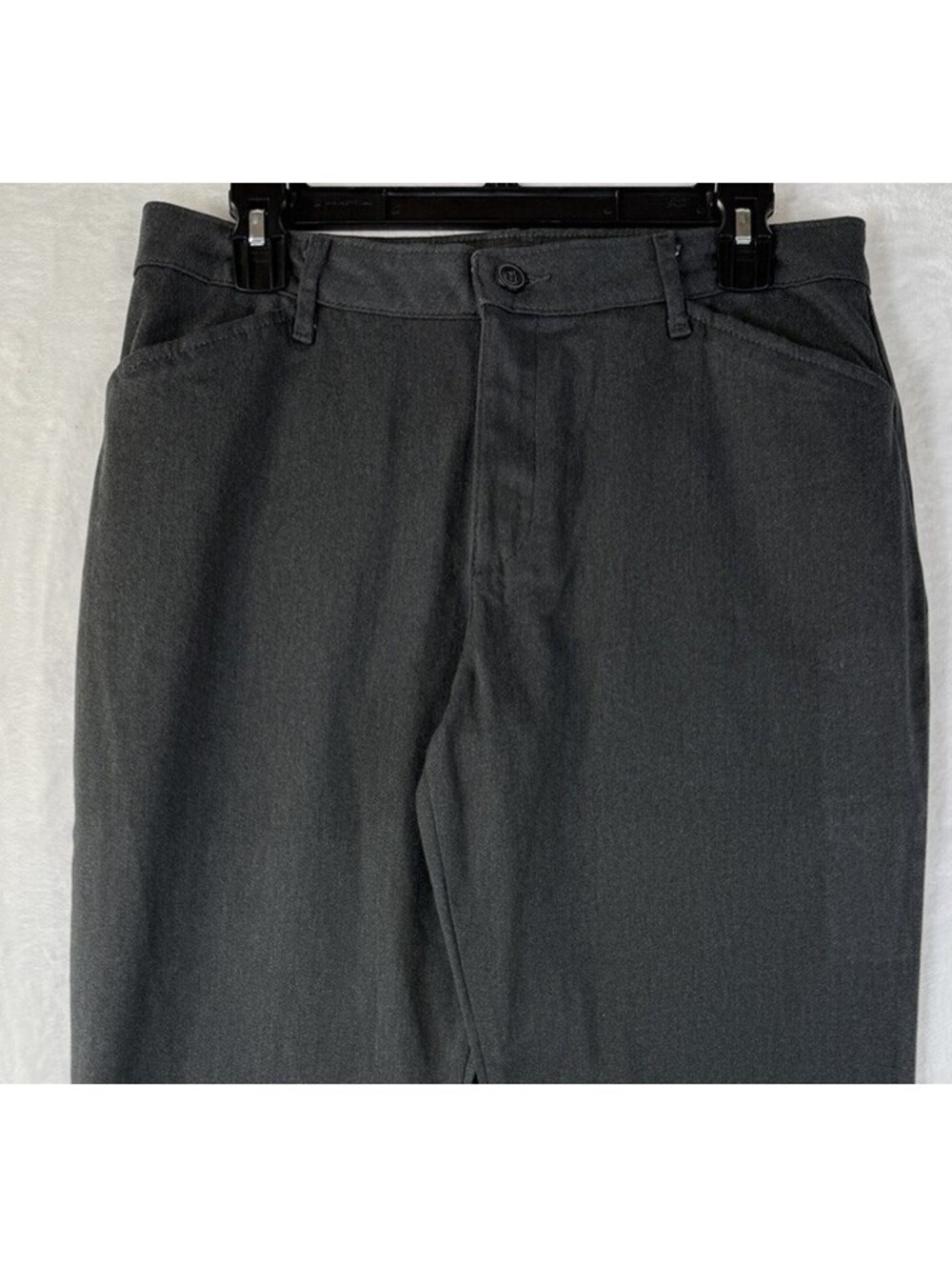 Lee Pants 10 Medium Women Relaxed Fit Straight Leg Mid Rise Gray Effortless